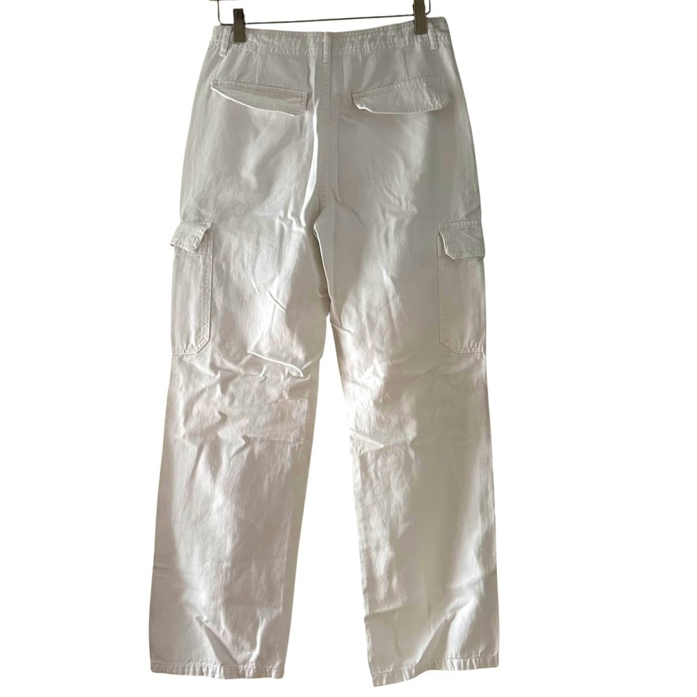 Zara Straight Leg Cotton Cargo Pants - Picture 3 of 13